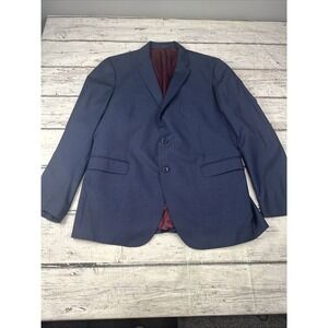 Boggi Milano Navy Wool Reda Fabric Blazer Size 48 R US / 58 EU  Made In Italy